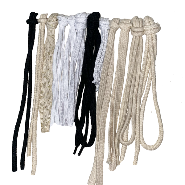 Cordones lisos y redondos en algodón