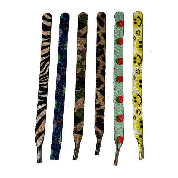 Cordones de Poliéster sublimados con puntera de acetato